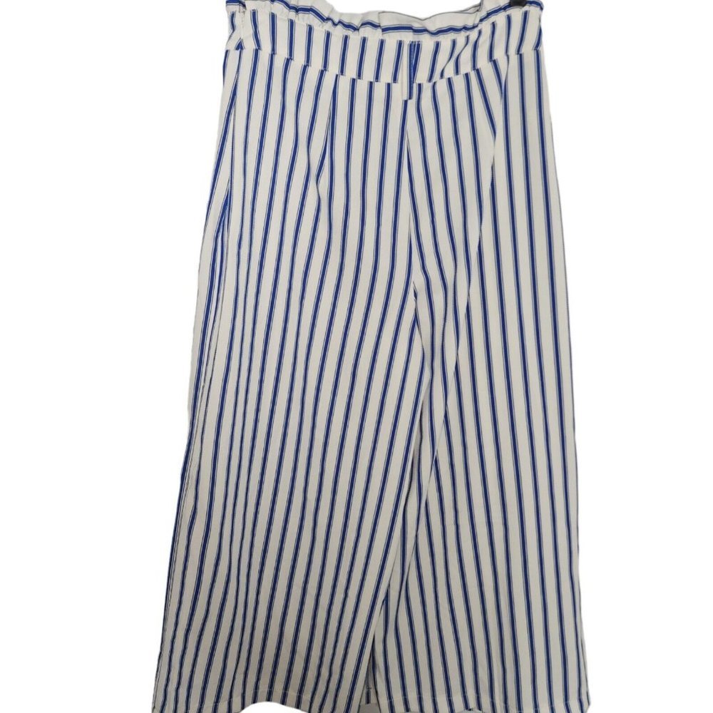 JEALOUS TOMATO Striped Gaucho Pants Women's Size M NWT